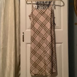 Burberry Slip Dress baby pink & blue S